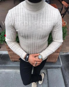 Helanca barbati slim fit bej B2739 S