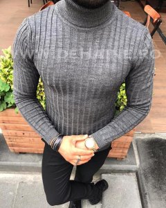 Helanca barbati slim fit gri inchis B2739 N2-6.7 E