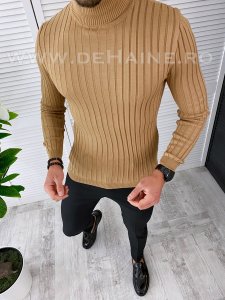 Helanca barbati slim fit maro deschis N3-6 B2736 E