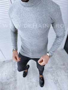 Helanca barbati slim fit gri deschis B3310 P20-5 6 E