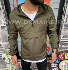 Jacheta barbati de toamna kaki din fas subtire B3344 O5-1