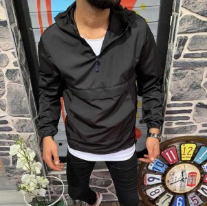 Jacheta barbati de primavara neagra din fas subtire B3344 O4-4.5/ E