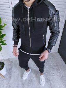 Hanorac barbati slim fit negru B3489 X10