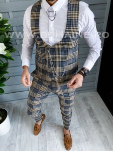Compleu barbati in carouri Vesta + Pantaloni B1456 90-3.1 1-4 E