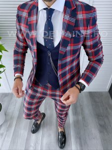 Costum barbati slim fit + Vesta B4223
