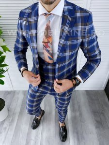 Costum barbati slim fit + Vesta B4226