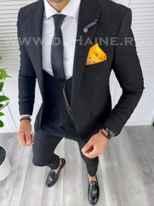 Sacou barbati negru slim fit B5008 E