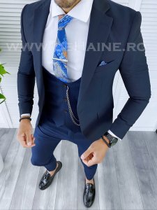 Sacou barbati bleumarin slim fit B5321 E 