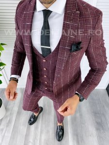 Costum barbati slim fit + Vesta GRENA B5361 s16