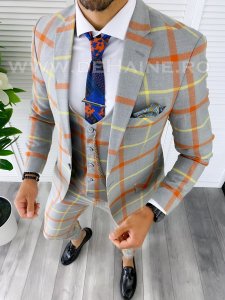 Costum barbati slim fit + Vesta B5378