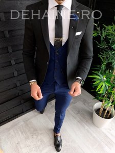 Sacou barbati negru slim fit ZR A4042 E*