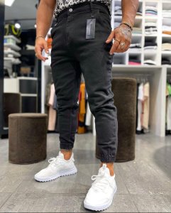 Blugi barbati negri conici PREMIUM B5892 O5-2.1