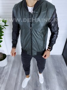 Geaca barbati kaki din piele ecologica B5993 29.4-2