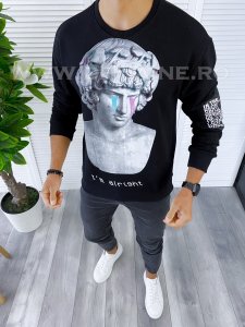 Bluza barbati neagra slim fit K404 15-2-1.2.3 e 54-4