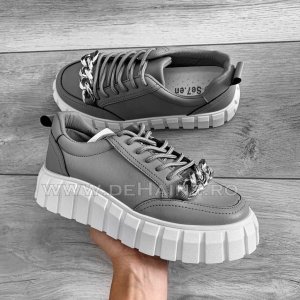 Adidasi dama gri casual B6102 D908 A35-1