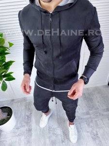 Trening barbati NEGRU pantaloni + hanorac B3405 75-1.2.3.4.5