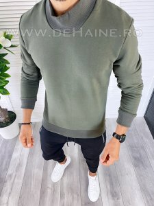 Bluza barbati kaki slim fit B2660 20-3.3