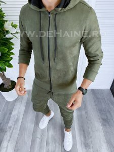 Trening barbati kaki pantaloni + hanorac B6115 89-1