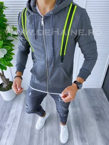 Hanorac barbati slim fit gri B2696 P18-5.2