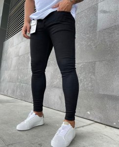 Blugi barbati conici negri B6221 D2