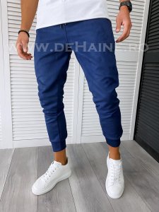 Pantaloni de trening slim fit bleumarin B6236 X11-4