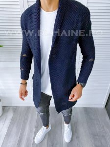 Cardigan barbati bleumarin slim fit ZR T3557 K16