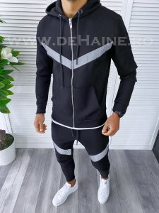 Trening barbati negru pantaloni + hanorac B6783 26.4-1.2.3