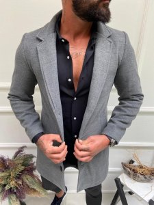 Palton barbati gri inchis B6791 119 E