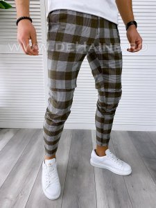 Pantaloni barbati casual regular fit in carouri B1729 154-6 E