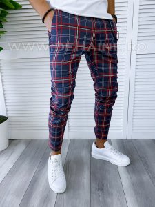 Pantaloni barbati casual regular fit in carouri B1745 9-1 E*