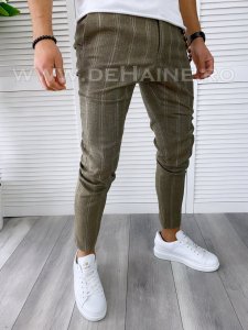 Pantaloni barbati casual regular fit in dungi B1858 10-2 e*