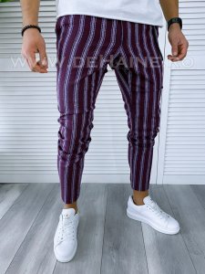 Pantaloni barbati casual regular fit violet B1556B6-1.2/ 4-1 E