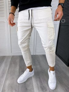 Pantaloni barbati casual crem B7107 37-4.3