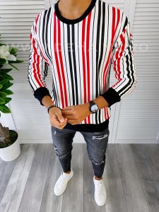 Bluza barbati slim fit in dungi K352 18-4.3 109-1E