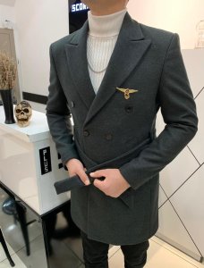 Palton barbati gri inchis B7575 122-2 E