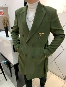 Palton barbati kaki B7575 E 27-3