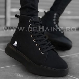 Ghete barbati negre cu talpa neagra BA0155 A31-4