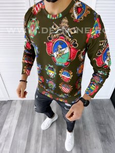 Bluza barbati kaki slim fit din silon B7661 I1-2