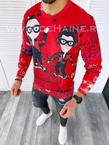 Bluza barbati rosie slim fit din silon B7663 I17-5