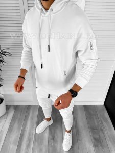 Hanorac barbati slim fit alb K025 P20-4.1