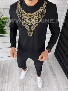 Bluza barbati neagra slim fit 2557 I13-2 U