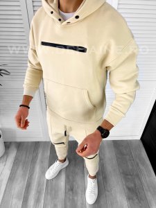 Hanorac barbati slim fit bej K213 P20-7