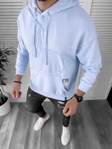 Hanorac barbati slim fit bleu K004 U2-3