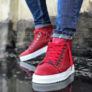 Ghete barbati casual rosii ZR A6296 A2-4