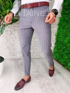 Pantaloni barbati eleganti grena ZR A5591 F4-2
