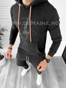 Hanorac barbati negru slim fit K026 P20-5.2