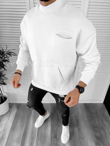 Hanorac barbati alb slim fit K226 54-2 / X20-1/E 129-2