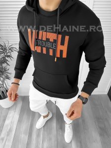 Hanorac barbati negru slim fit K003 D2-5.3 E 123-2