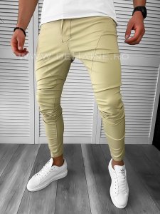 Pantaloni barbati casual bej A8507 D2-4