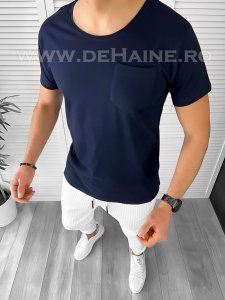 Tricou barbati slim fit bleumarin B1961 K2-1
